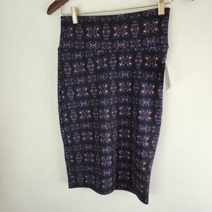 Lularoe Cassie Pencil Skirt Aztec Print Stretch Size Extra Small